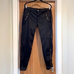 J Brand Black Agnes Ankle Zip Moto Skinny Pant